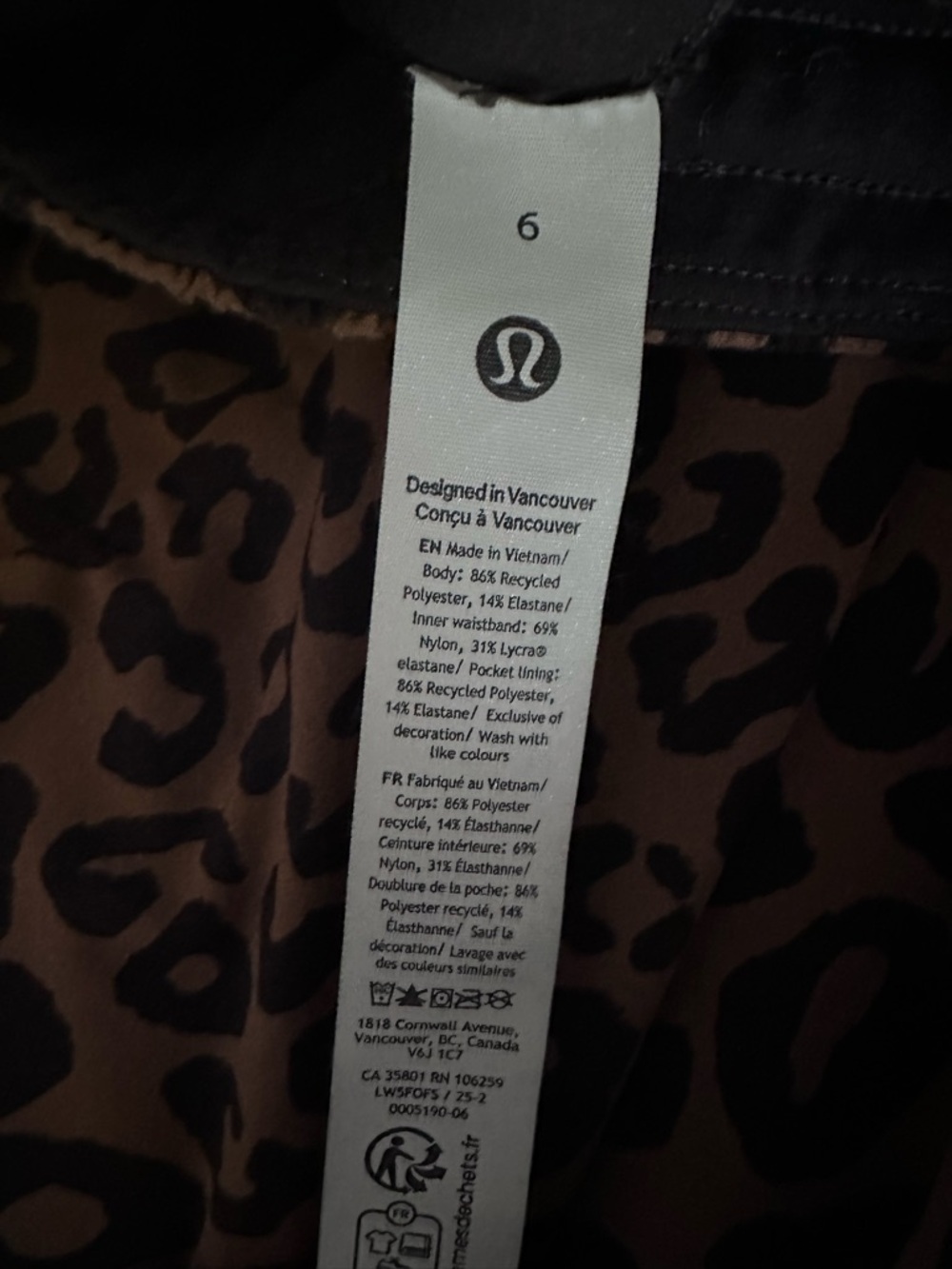 lululemon athletica Wide-Leg Leopard Print Pants — Brown/Black - Picture 3 of 4